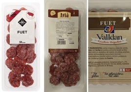 Alertan de la presencia de salmonela en paquetes de fuet loncheado de las marcas La Tabla, Avià y Valldan