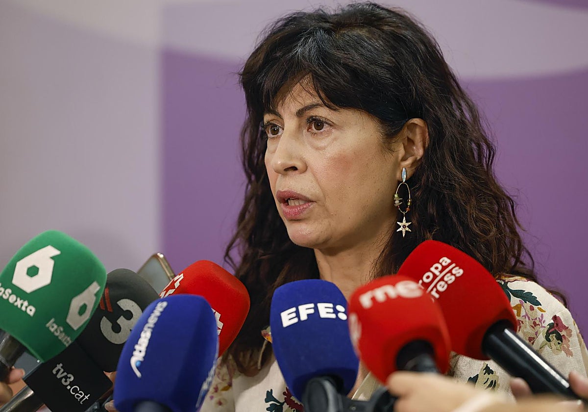 La ministra de Igualdad, Ana Redondo, al término de la reunión del Consejo para la Eliminación de la Discriminación Racial o Étnica (CEDRE)