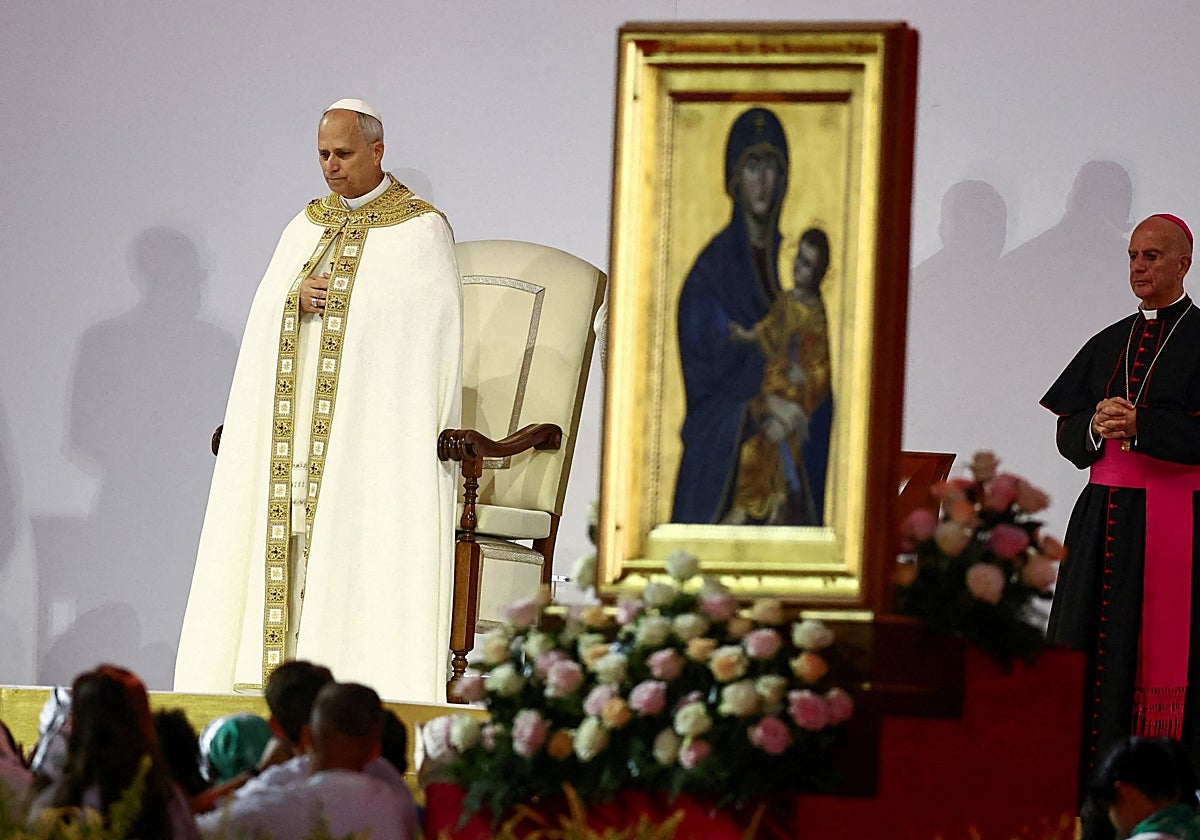 El Papa León XIV, durante su encuentro con los jóvenes