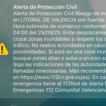 Envían el ES-Alert en Valencia por el aviso rojo por lluvias torrenciales