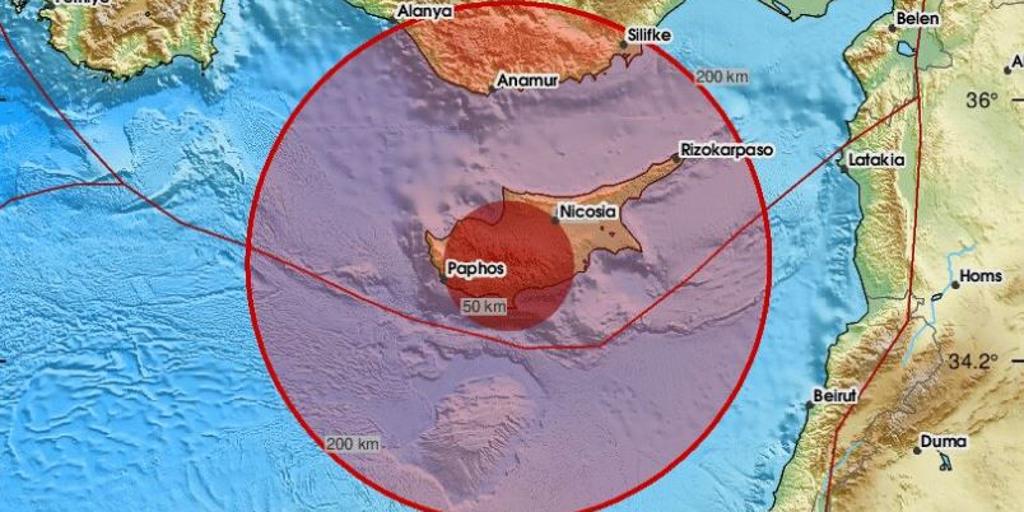 Un terremoto de magnitud 5,3 sacude Chipre