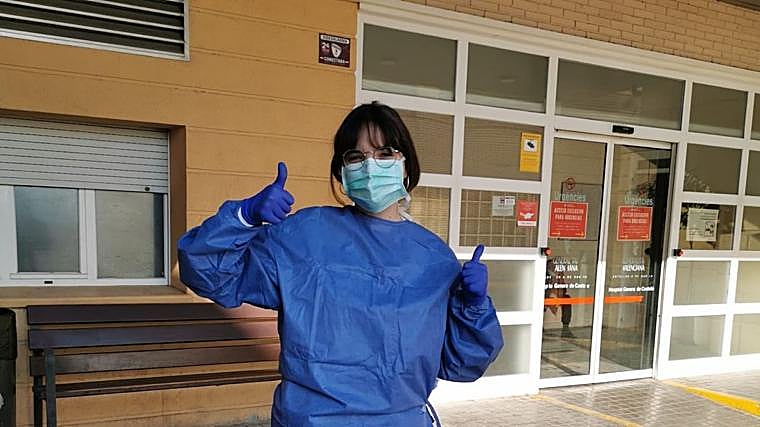 Elena Ruiz, durante su etapa como residente