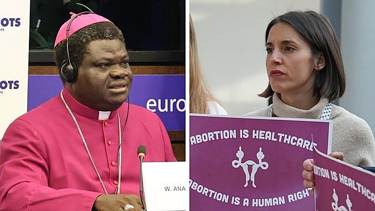 El obispo nigeriano Wilfred Chikpa Anagbe sufre un escrache proabortista en el Parlamento Europeo liderado por Irene Montero