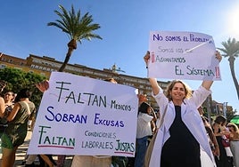 Concentración de médicos en Sevilla