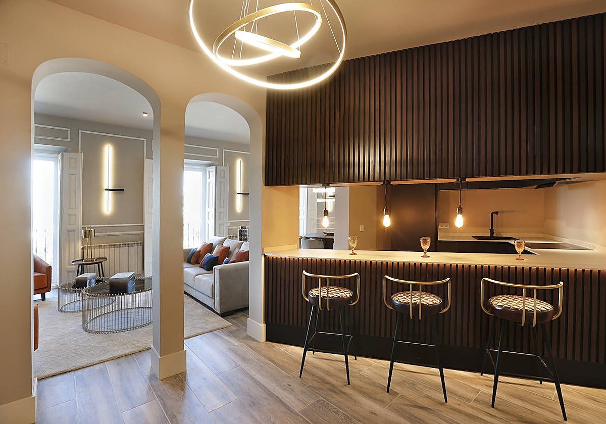 Hall recibidor del piso de lujo