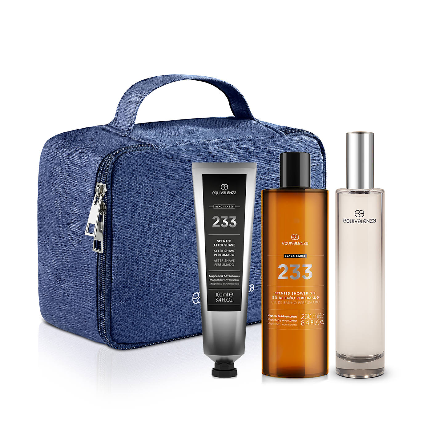 Set de Equivalenza Gama Black Label (34,95 €). Con este conjunto puedes elegir entre más de los 50 perfumes masculinos de 10ml y añadirle dos productos, ya sea uno a elegir entre un gel de baño, loción corporal, desodorante, after shave, crema de afeitado o aceite para la barba de la gama, para que disfrutes de una rutina diaria con los productos de la marca enriquecidos con principios activos naturales.