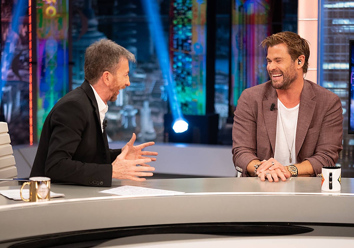 Chris Hemsworth durante su participación en 'El Hormiguero', para presentar su nueva película 'Tyler Rake'.