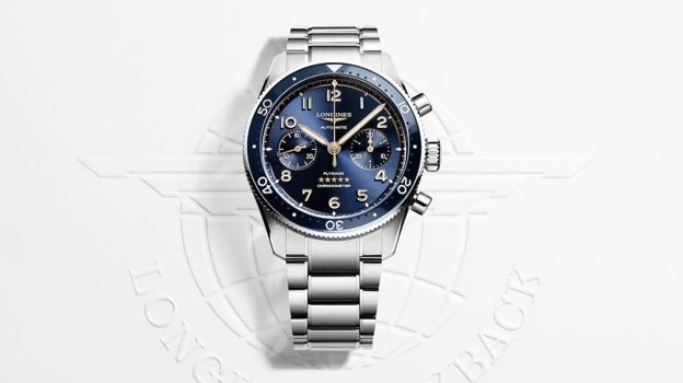 Longines Spirit Flyback con esfera azul.