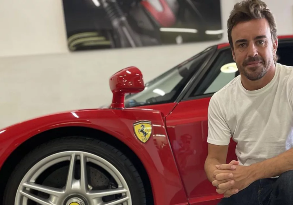 Fernando Alonso con el Ferrari Enzo