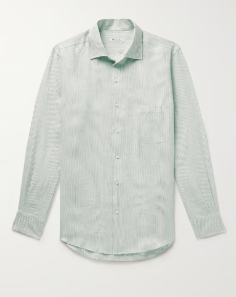 Uno de los modelos más exclusivos que vas a encontrar es este de Loro Piana con rayas en verde y blanco. Precio: 590 euros.