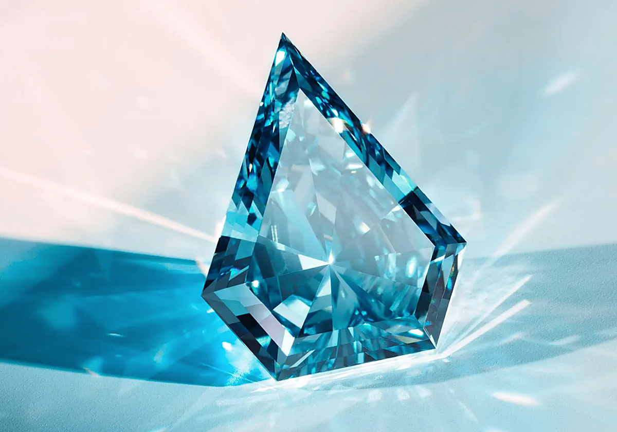 Así es el primer diamante azul de laboratorio de la joyera FRED