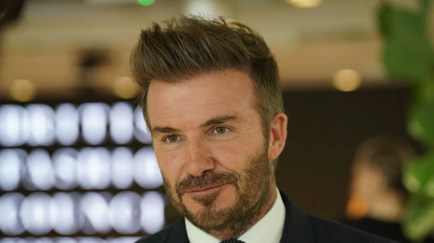David Beckham con el corte fade.