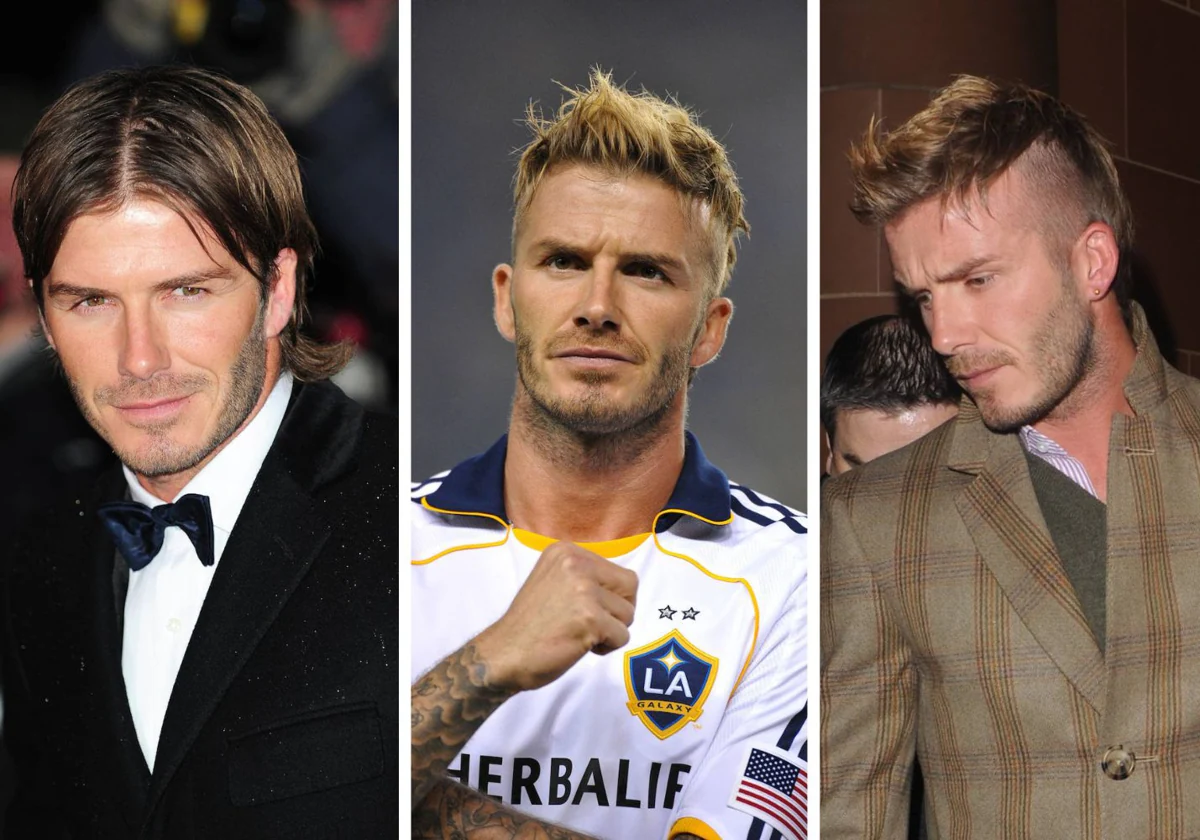 La evolución de los peinados y cortes de pelo de David Beckham.