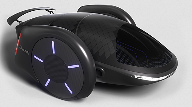 Este vehículo presenta dos ruedas gigantes con llantas de 60 pulgadas