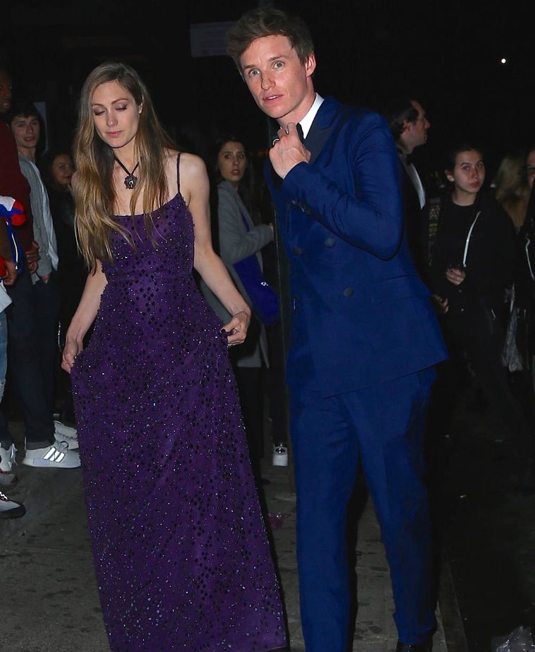 Hannah Bagshawe y Eddie Redmayne en la gala del MET de 2017