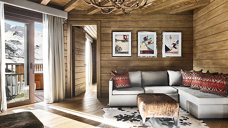 Las habitaciones y suites de El Lodge son realmente acogedoras gracias a su decoración invernal.