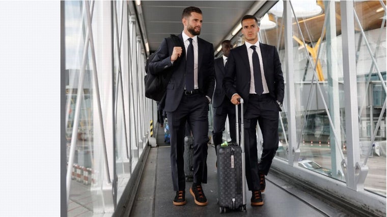 Nacho Fernández y Lucas Vázquez vestidos de Zegna