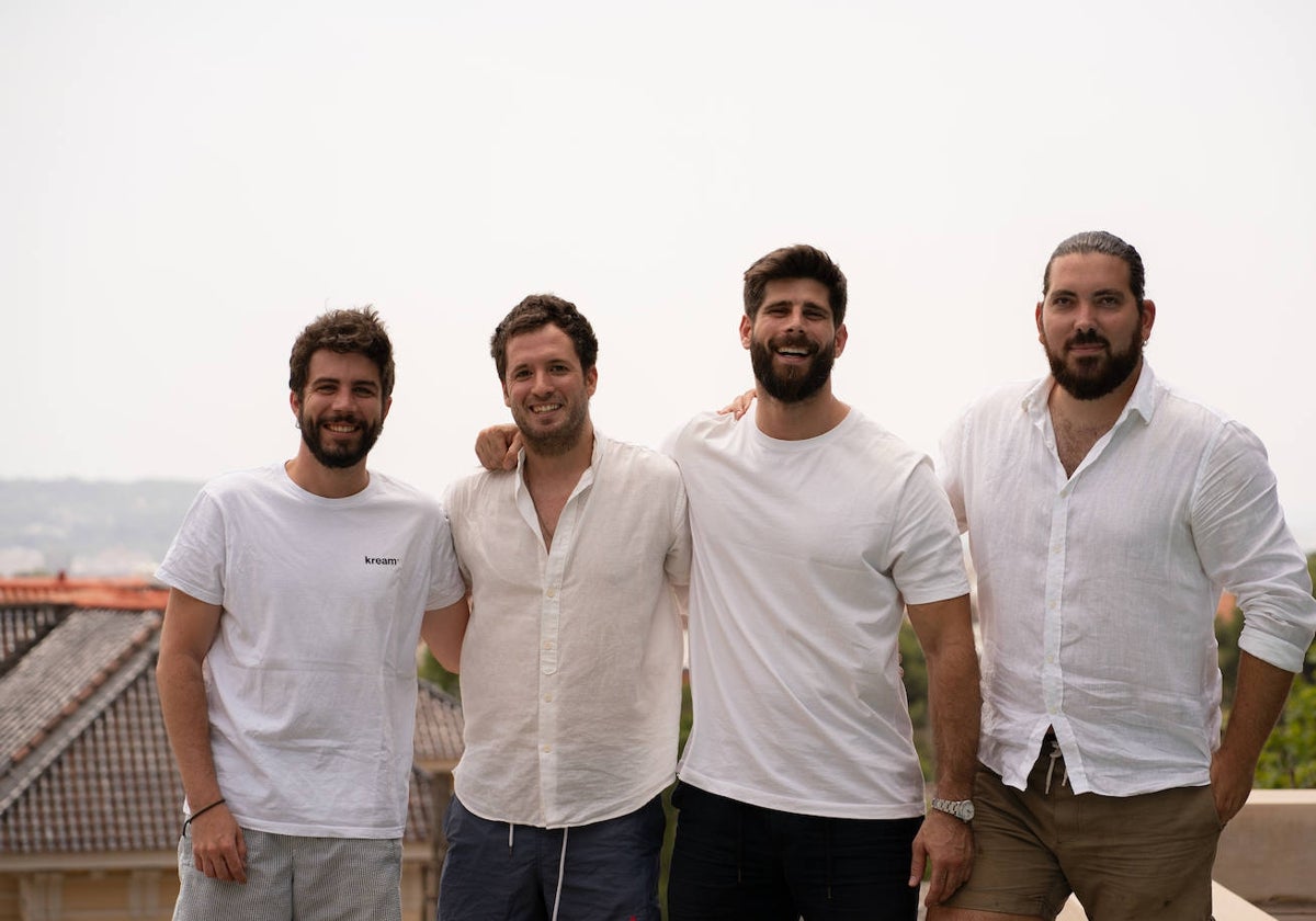 Alex Rodés, Borja Blasco, Jordi Martínez y Joan Faura, fundadores de la marca española Kream.