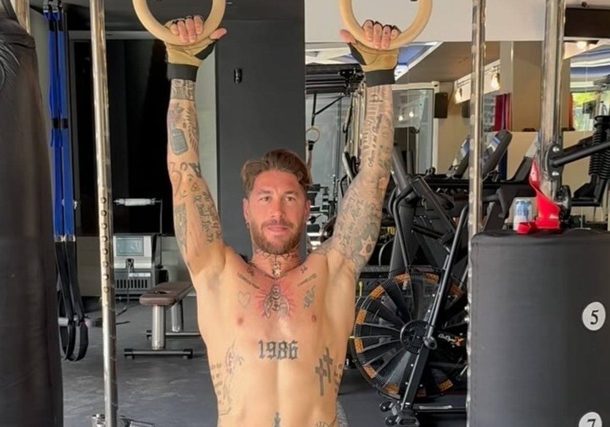 Sergio Ramos entrenando