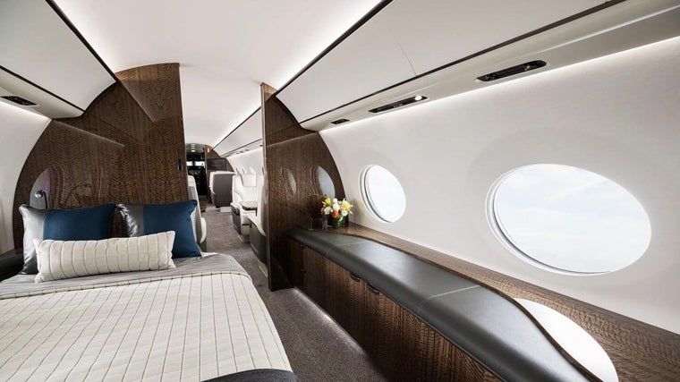El interior del avión