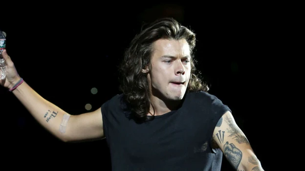 Before image - Harry Styles rocked long hair years ago, now he prefers short hair.