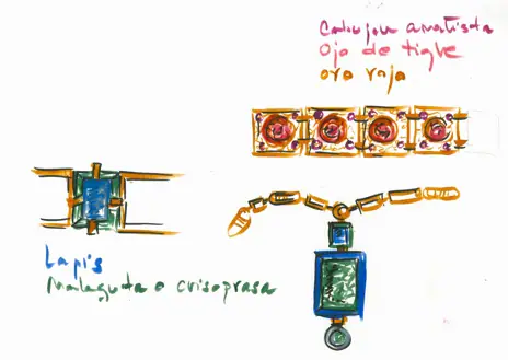 Secondary image 1 - Sketches of the jewelry designed by Lorenzo Castillo