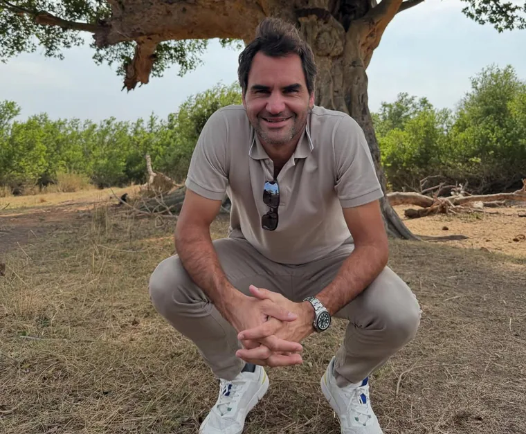 Roger Federer with the Rolex Yacht-Master 42