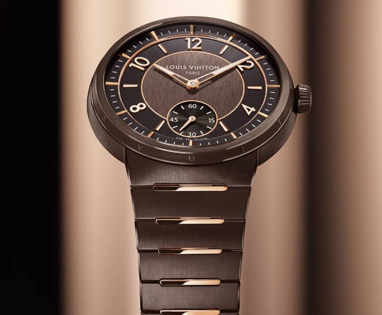 Luis Vuitton Tambour de cerámica marrón