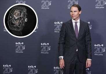 Rafa Nadal con un reloj de más de un millón de euros, en su primera alfombra roja tras su retirada