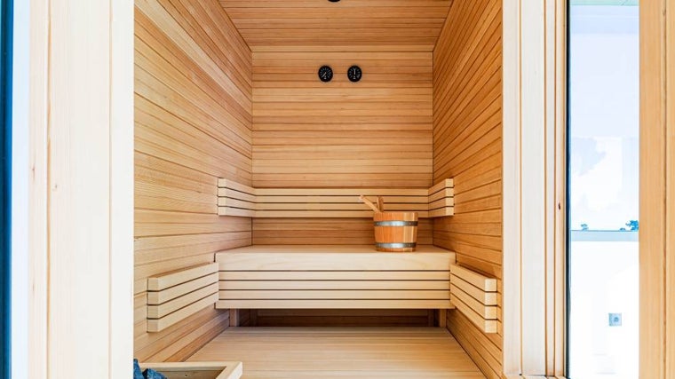 Sauna en el interior de la casa