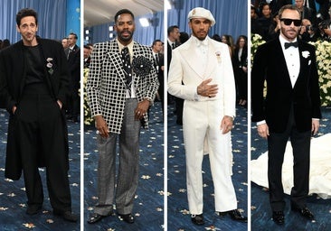 De Hamilton a Pharrell Williams: así vistieron los hombres en la alfombra roja de la Gala Met 2025