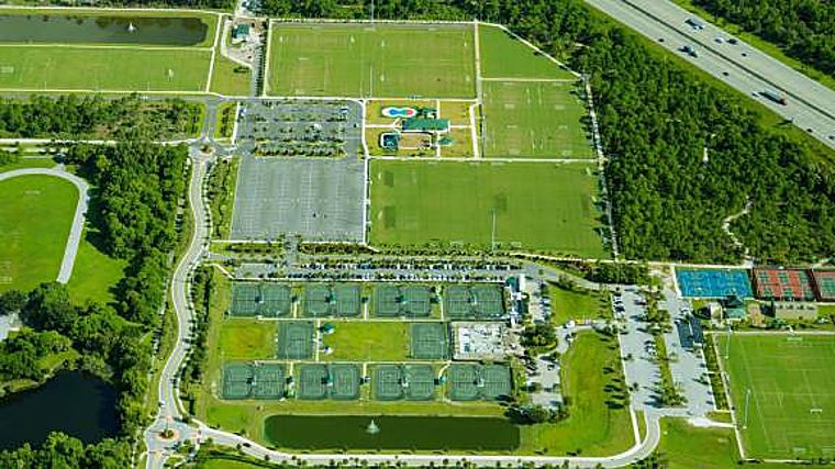 Vista aérea del complejo deportivo