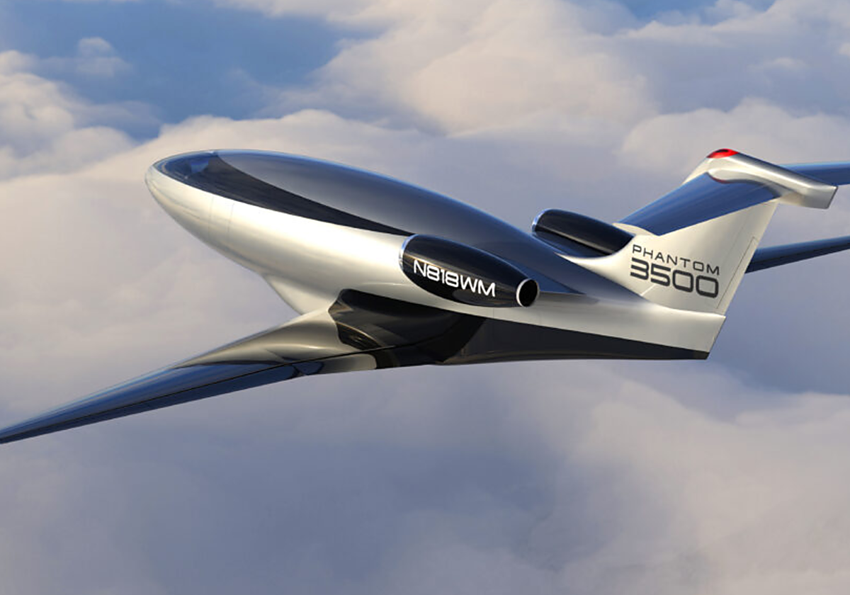 Así es el Phantom 3500, el avión privado de lujo que se convertirá en el más sostenible
