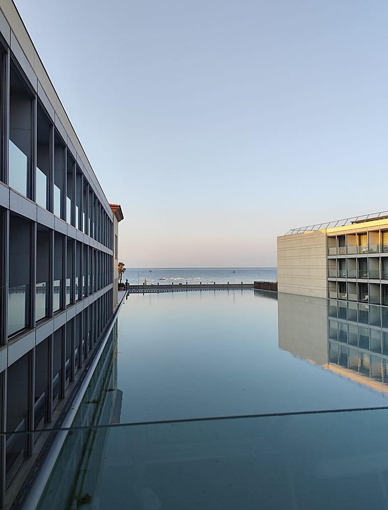 La vista dsde las habitaciones, lago salado y el mar.