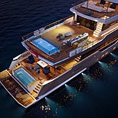 40 MXP, el exclusivo yate de lujo con dos piscinas infinitas