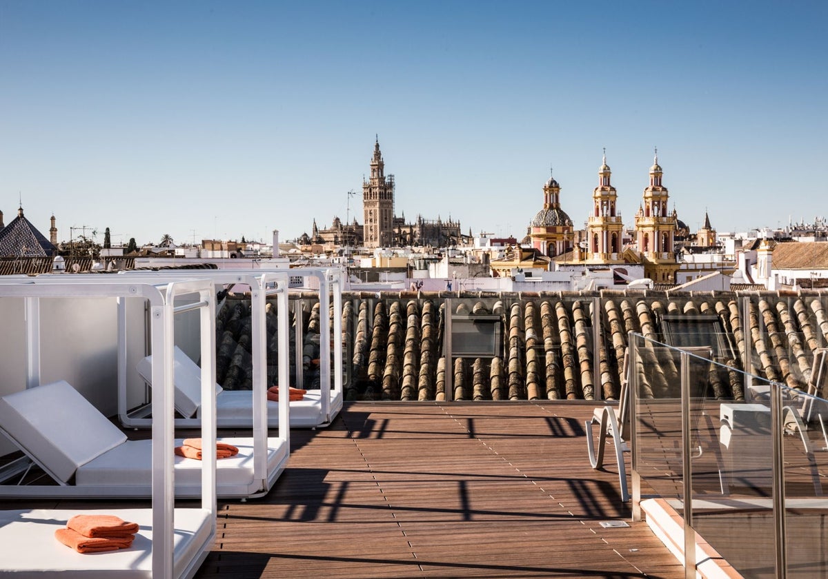 Las vistas desde la azotea de CoolRooms Palacio de Villapanés.