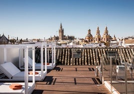 Las vistas desde la azotea de CoolRooms Palacio de Villapanés.