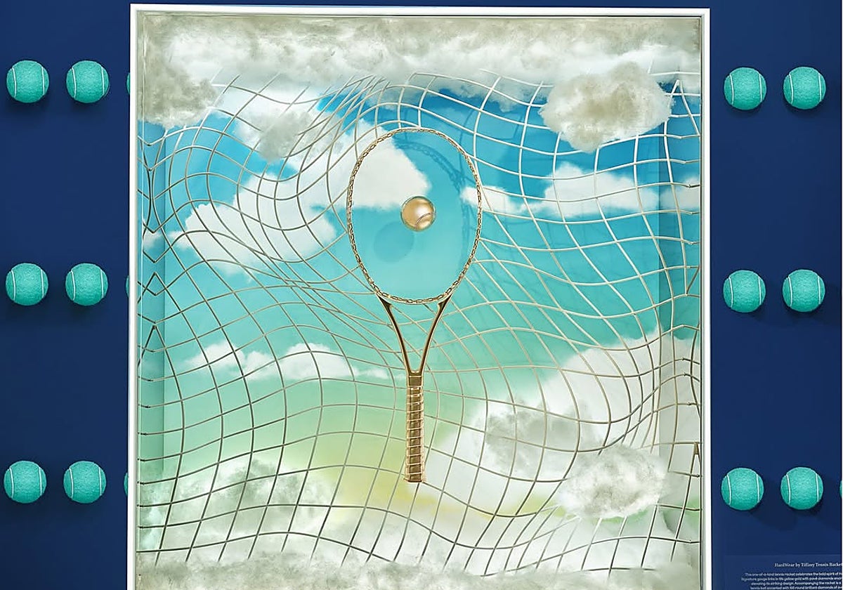 La raqueta de diamantes de Tiffany.