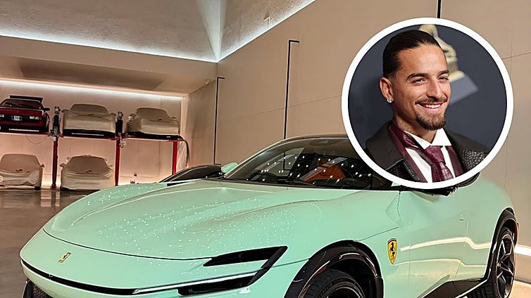 El nuevo y excéntrico Ferrari que Maluma ha estrenado brindando con champán de lujo
