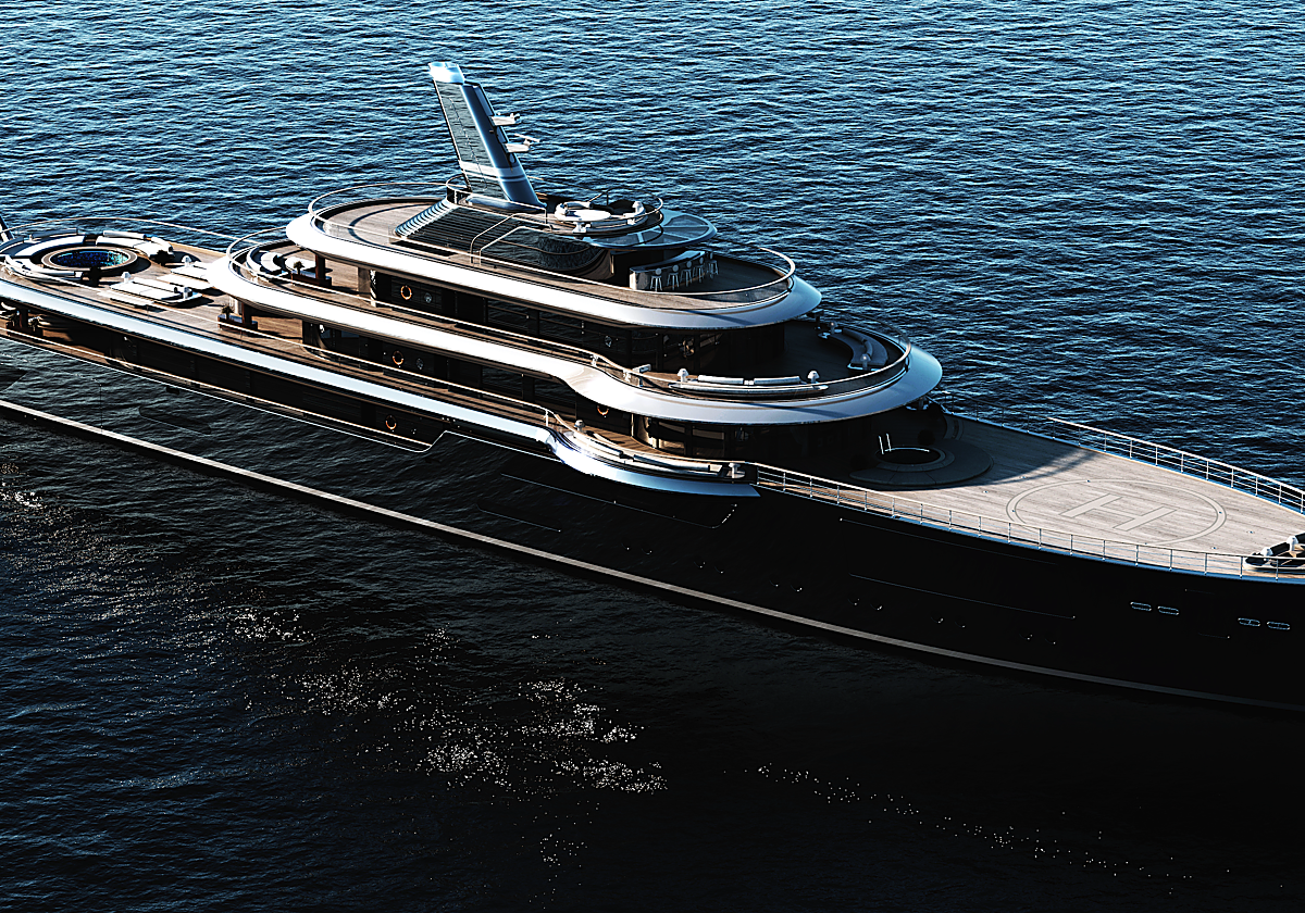 Así es el yate de superlujo de 200 millones de euros con suite circular que ha diseñado Jay Aberdoni