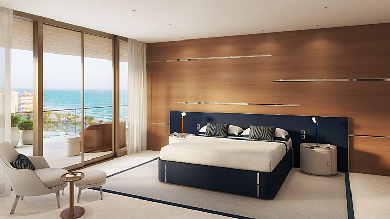 There are homes with two, three, four and two bedroom penthouses.