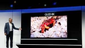 Presentación de una de las primeras teles 8K de Samsung, en 2019