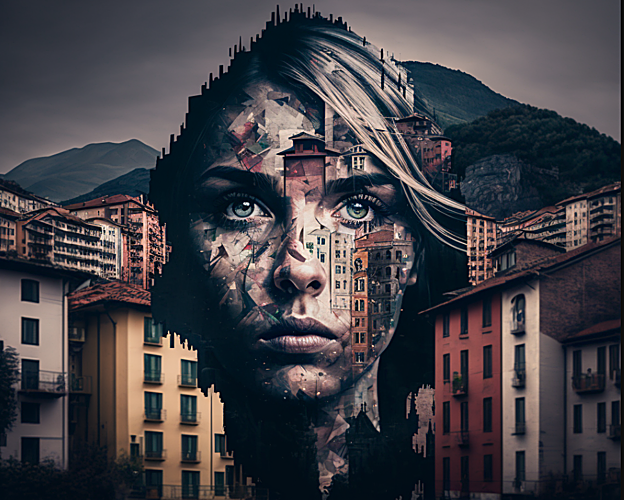 Representación de Bilbao, por Midjourney