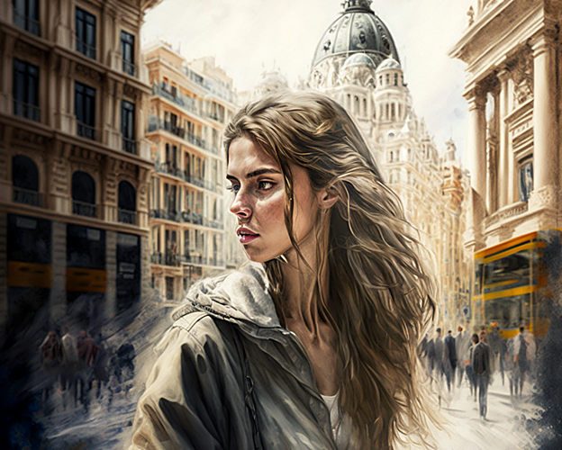 Representación de Madrid, por Midjourney