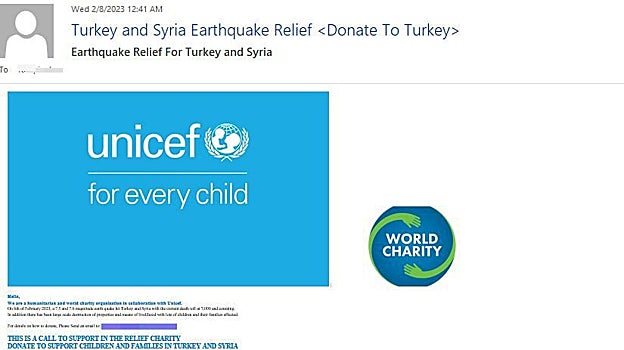 En este caso se hacen pasar por Unicef