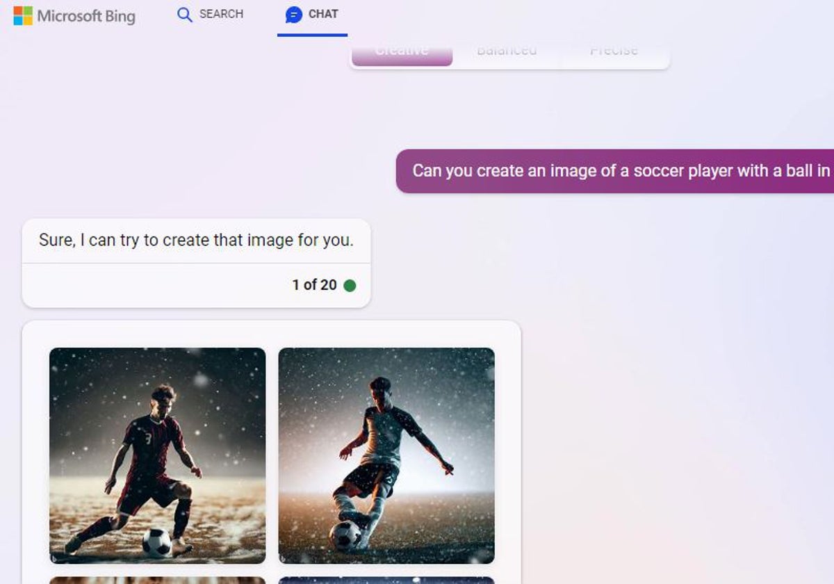 Así hemos creado imágenes utilizando únicamente el chatbot de Bing