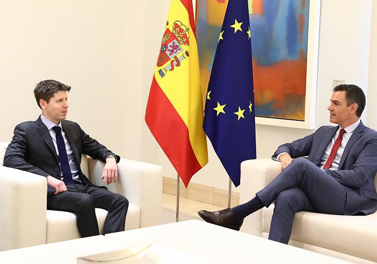 Sam Altman junto al presidente del Gobierno Pedro Sánchez