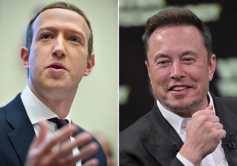 Mark Zuckerberg (isquierda) y Elon Musk