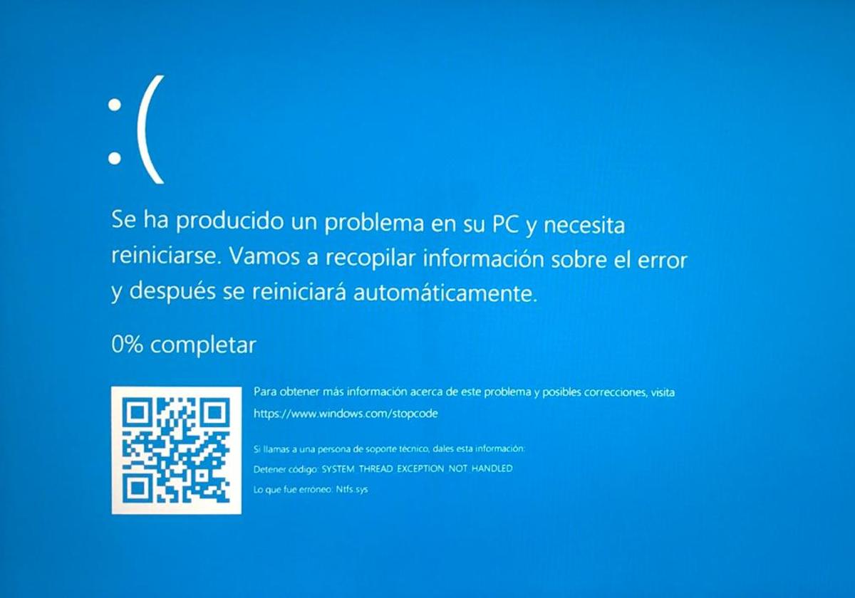 Cómo solucionar en tu ordenador la pantalla azul de Windows tras la caída mundial de Microsoft