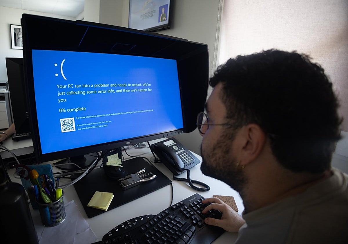 La pantalla azul en los ordenadores provocada por el fallo